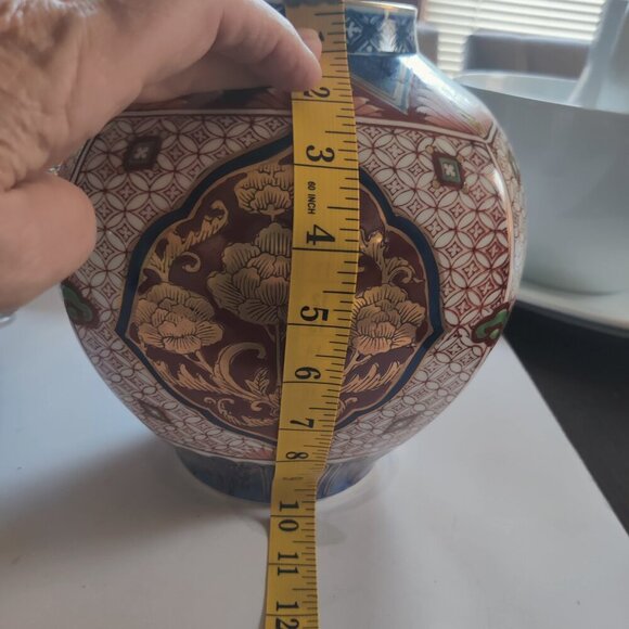 GingerJar Vintage & Signed Japanese Origin, Imari Gold, Reds & Blue handpainted. - Picture 8 of 12